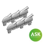 Spitfire Mk.Vb Exhausts round type for Eduard, 1/72 - Art Scale Kit...