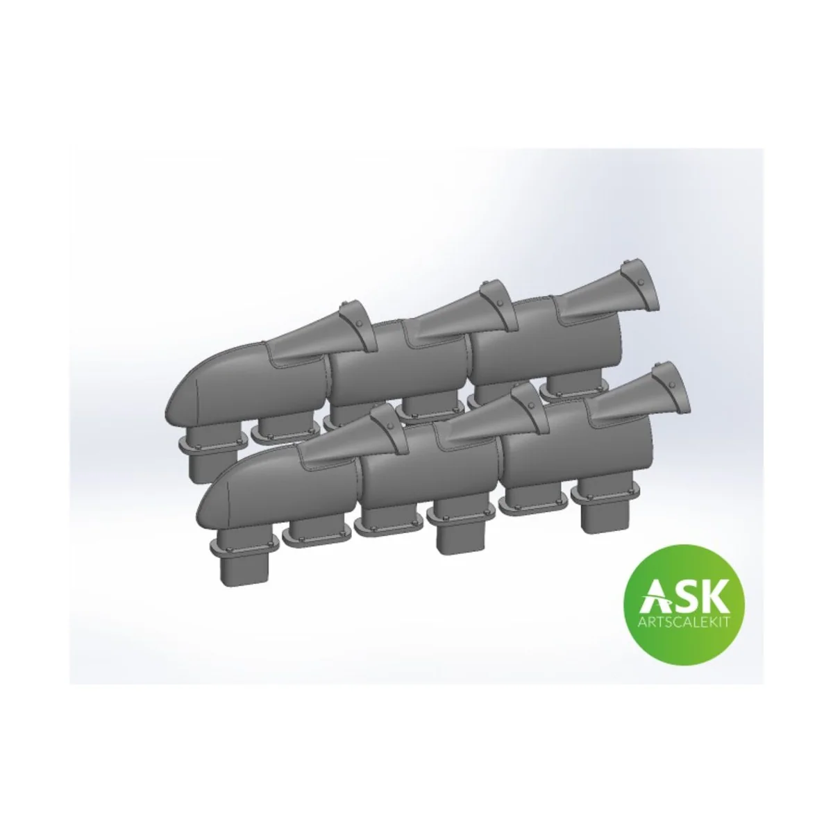 Spitfire Mk.Vb Exhausts fishtail type for Eduard, 1/72 - Art Scale ... Spitfire Mk.Vb Exhausts fishtail type for Eduard, 1/72 - Art Scale ...