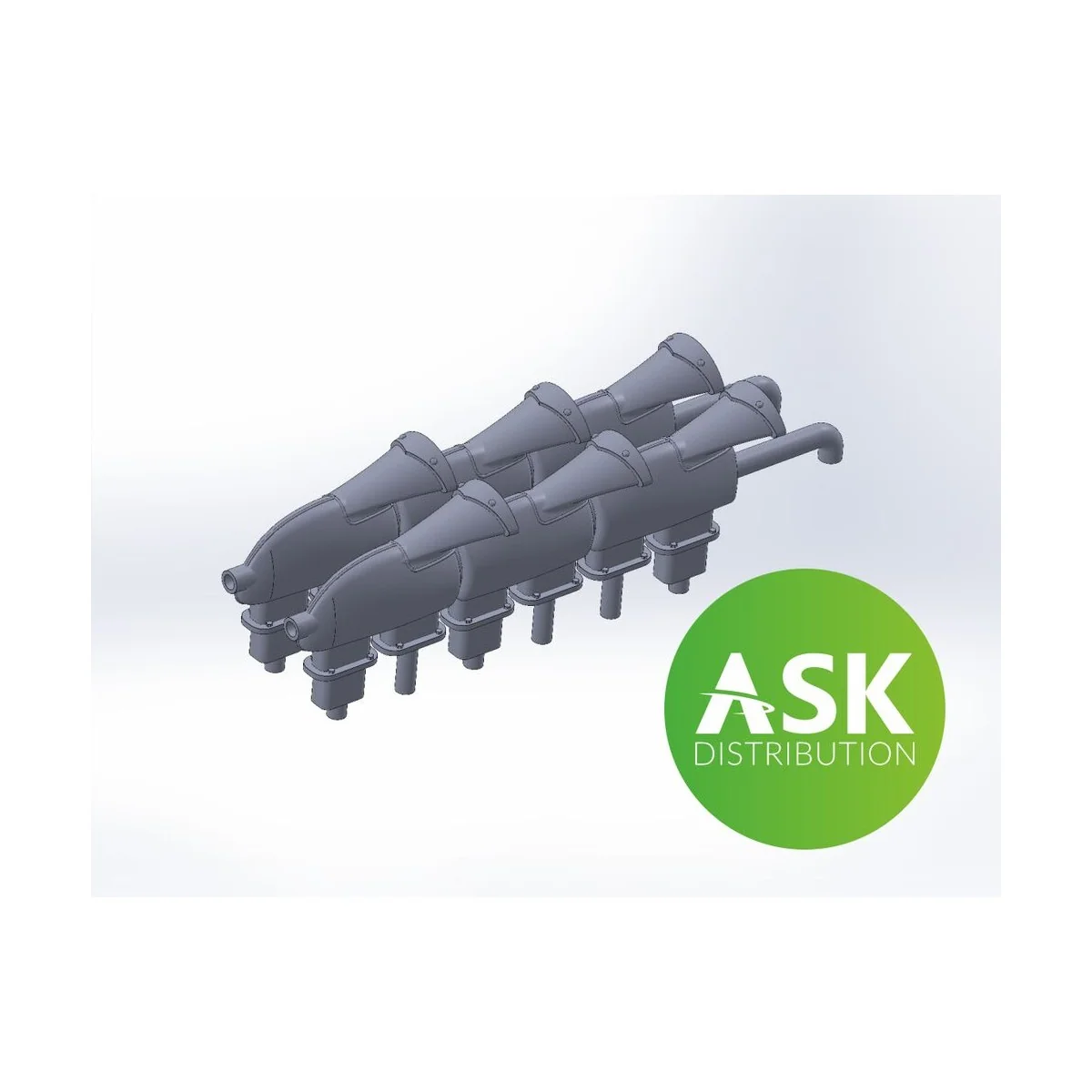 Spitfire Mk Shrouded Fishtail exhausts for Eduard, 1/72 - Art Scale...