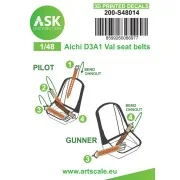 Aichi D3A1 Val seat belts - 3D printed decals by ASK, 1/48 - Art Sc...