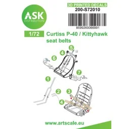 P-40 - 3D printed decals by ASK, 1/72 - Art Scale Kit 200-S72010