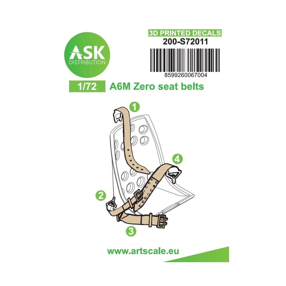 A6M Zero - 3D printed decals by ASK, 1/72 - Art Scale Kit 200-S72011 A6M Zero - 3D printed decals by ASK, 1/72 - Art Scale Kit 200-S72011