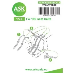 Fw 190 - 3D printed decals by ASK, 1/72 - Art Scale Kit 200-S72012