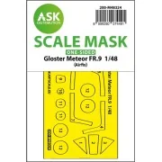 Gloster Meteor FR.9 one-sided fit and self adhesive express mask fo... Gloster Meteor FR.9 one-sided fit and self adhesive express mask fo...