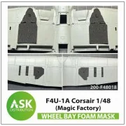 F4U-1A Corsair FOAM flexibel wheel bay mask for Magic Factory, 1/48... F4U-1A Corsair FOAM flexibel wheel bay mask for Magic Factory, 1/48...