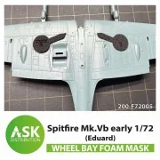 Spitfire Mk.Vb wheel bay FOAM flexibel mask for Eduard, 1/72 - Art ... Spitfire Mk.Vb wheel bay FOAM flexibel mask for Eduard, 1/72 - Art ...