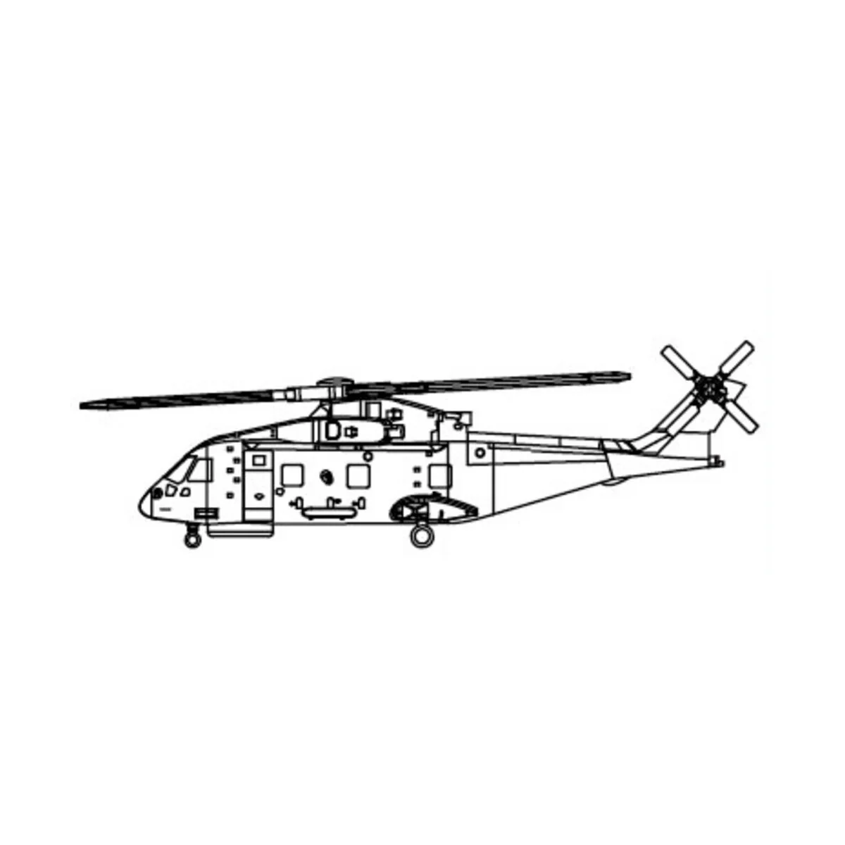 EH-101 Merlin, 1/700 - Trumpeter 03471