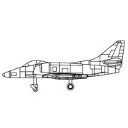 A-4C Sky Hawk, 1/700 - Trumpeter 03472 A-4C Sky Hawk, 1/700 - Trumpeter 03472