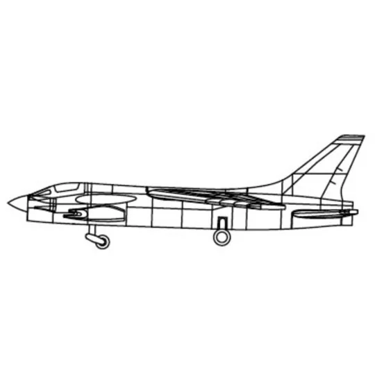 F-8 Crusader, 1/700 - Trumpeter 03473 F-8 Crusader, 1/700 - Trumpeter 03473