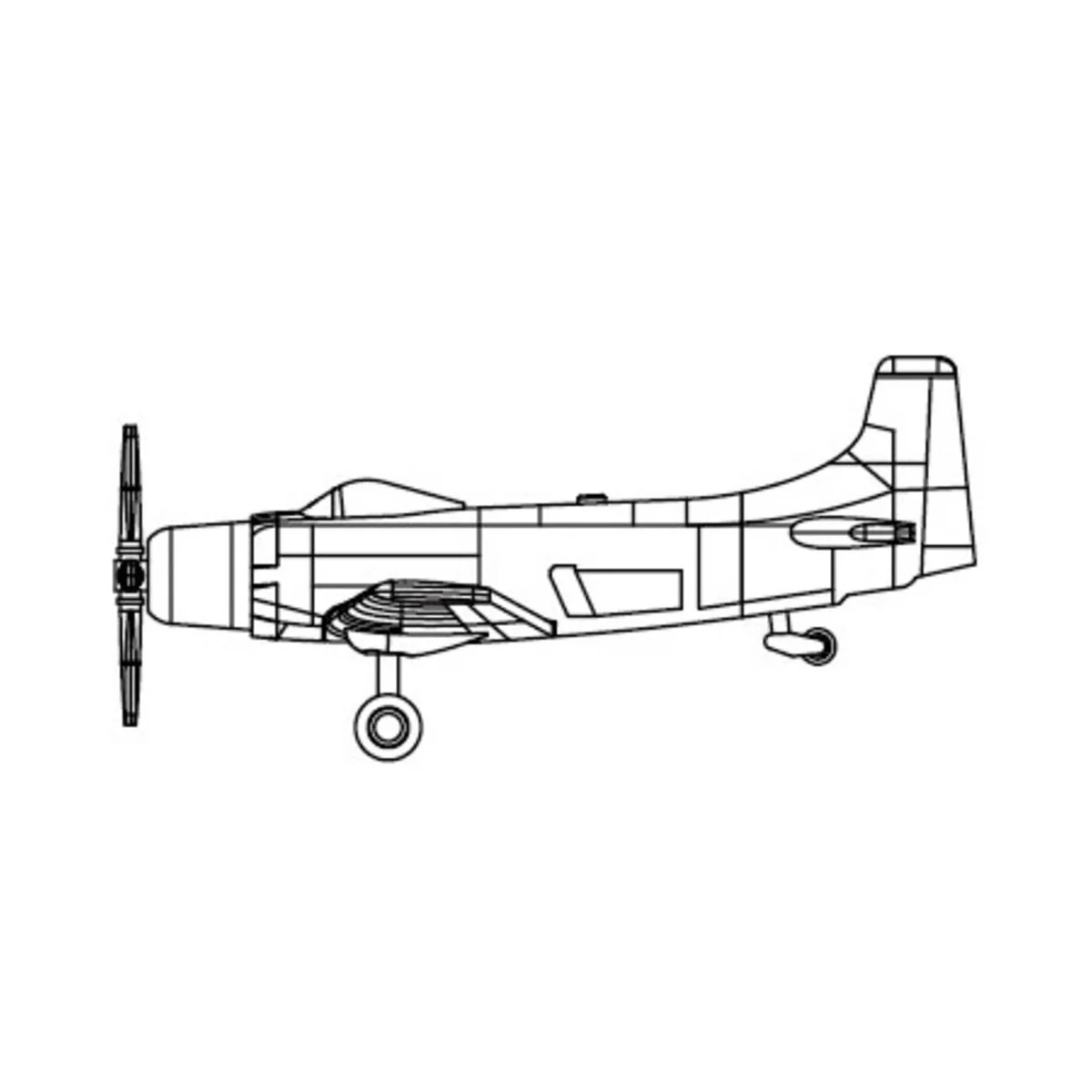 A-1 Skyraider, 1/700 - Trumpeter 03475