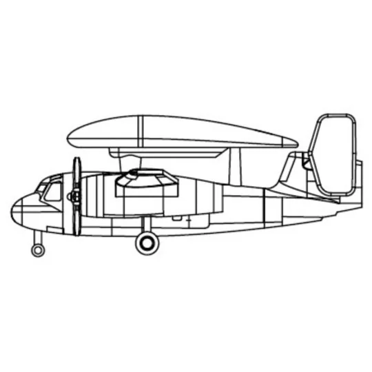 E-1B Tracer, 1/700 - Trumpeter 03476 E-1B Tracer, 1/700 - Trumpeter 03476