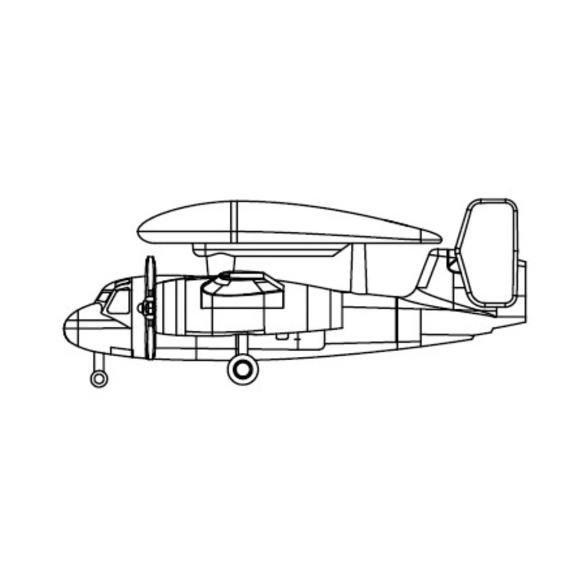 E-1B Tracer, 1/700 - Trumpeter 03476 E-1B Tracer, 1/700 - Trumpeter 03476