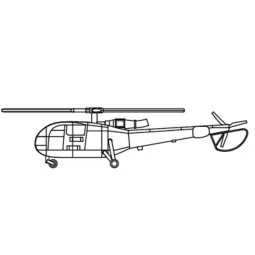Alouette Helicopter, 1/350 - Trumpeter 06286