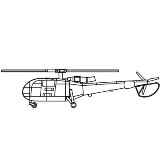 Alouette Helicopter, 1/350 - Trumpeter 06286