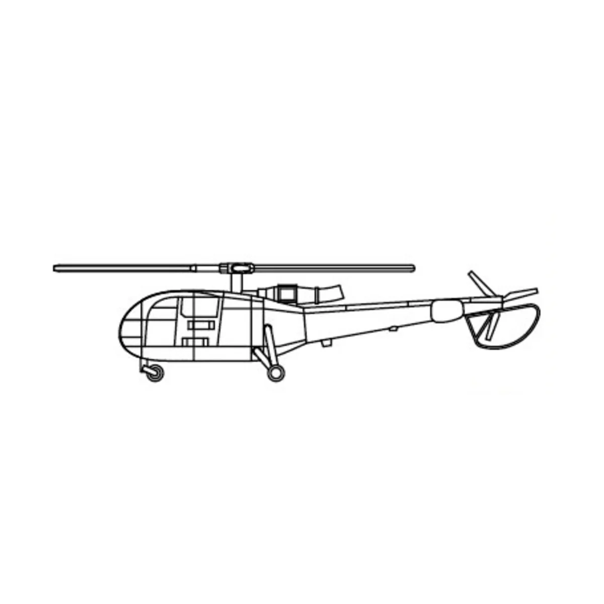 Alouette Helicopter, 1/350 - Trumpeter 06286