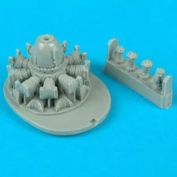 F6F Hellcat engine Für Academy Bausatz. - Quickboost QB72 040