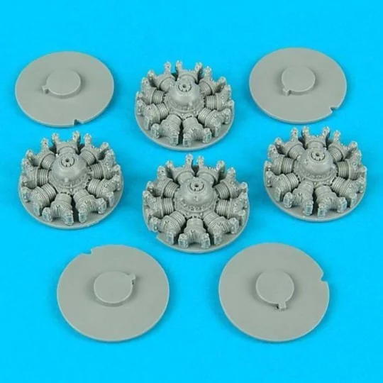 B-17 engines (for Academy) für Academy Bausatz, 1/72 - Quickboost Q...