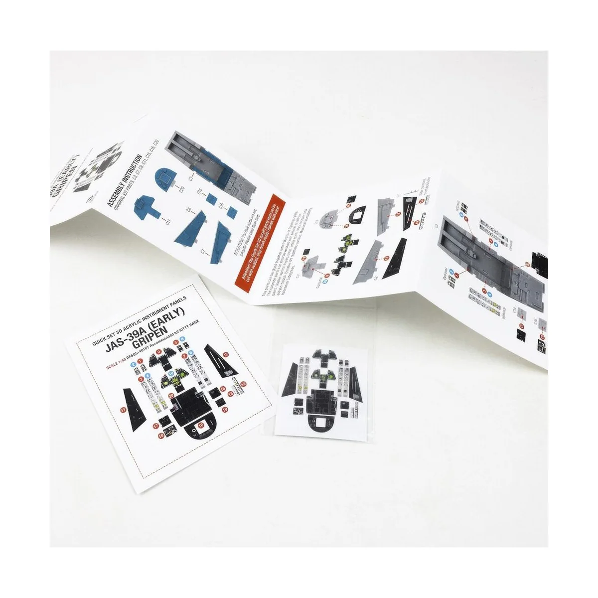 Jas-39A Gripen Early version for Kitty Hawk, 1/48 - Red Fox Studio ...