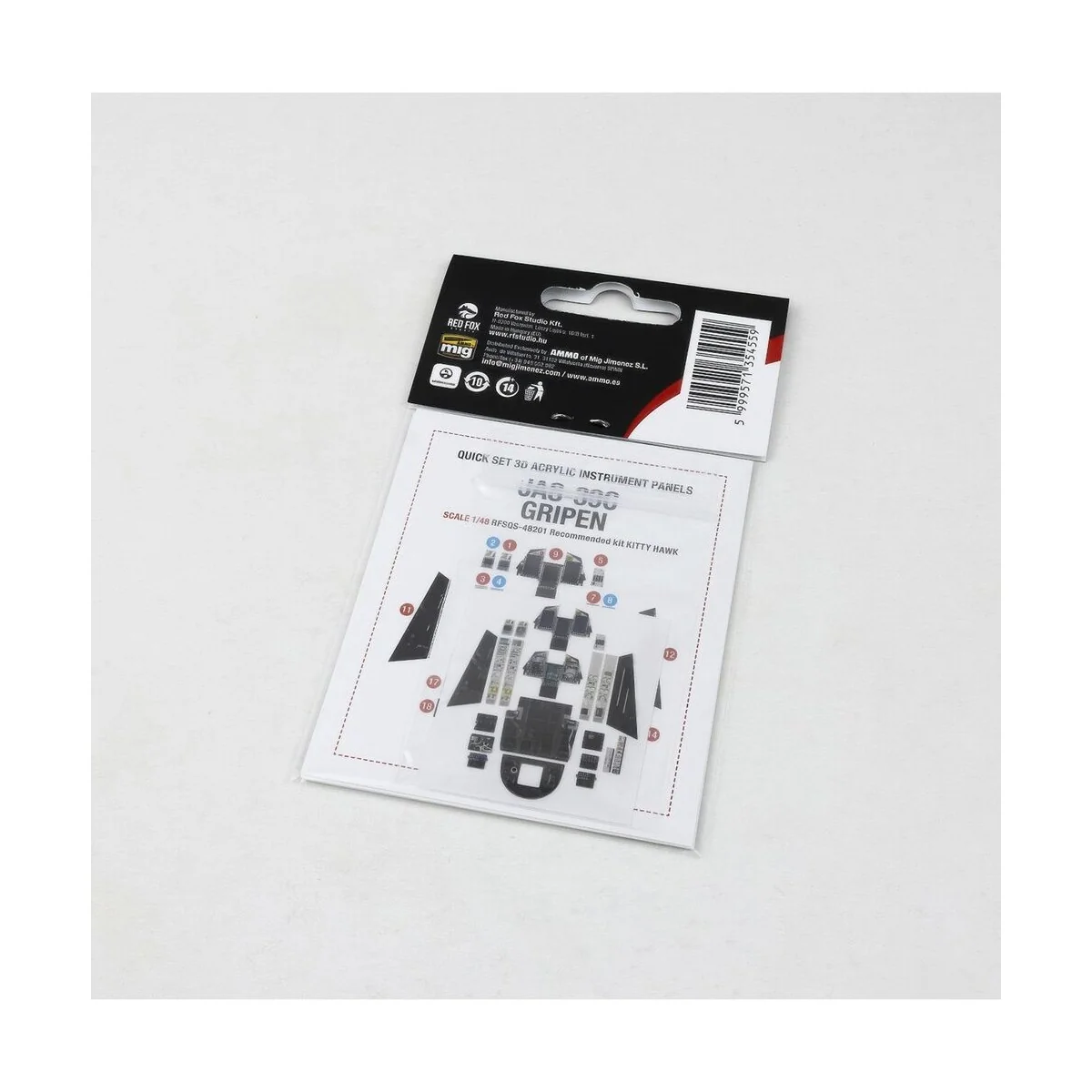 Jas-39C Gripen for Kitty Hawk, 1/48 - Red Fox Studio RFSQS-48201