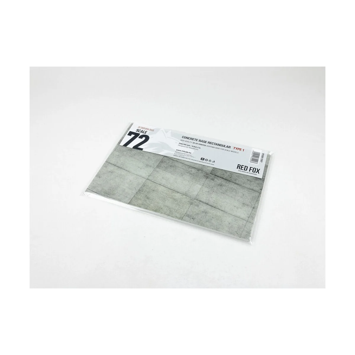 Concrete Base Rectangular Type 1 250x160mm (Universal), 1/72 - Red ...