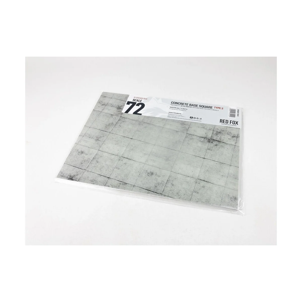 Concrete Base Square Type 2 300x230mm (Universal), 1/72 - Red Fox S...