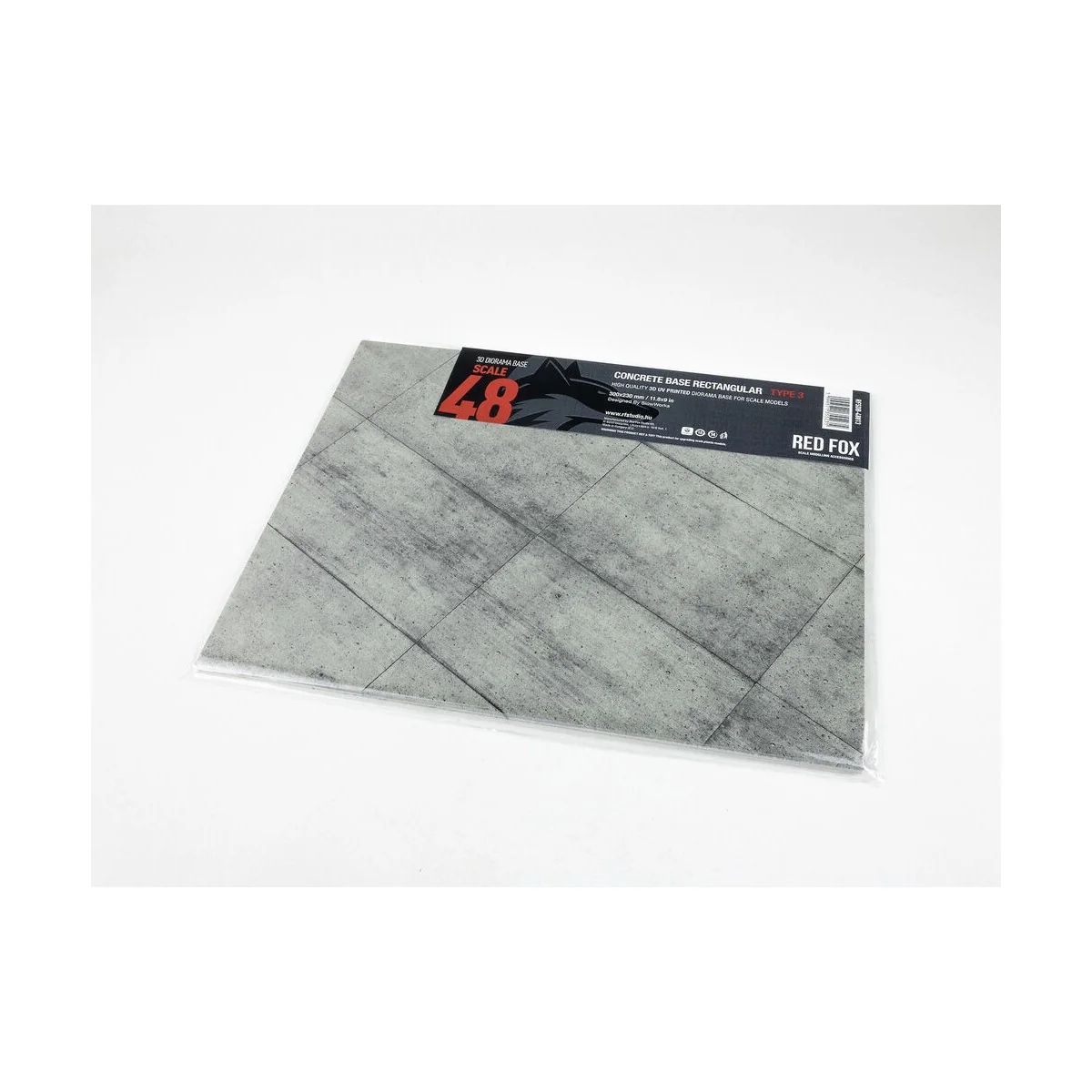 Concrete Base Rectangular Type 3 300x230mm (Universal), 1/48 - Red ...