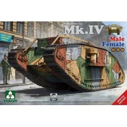 WWI Heavy BattleT. Mk.IV2in1(with new decal /cement-free workable t...