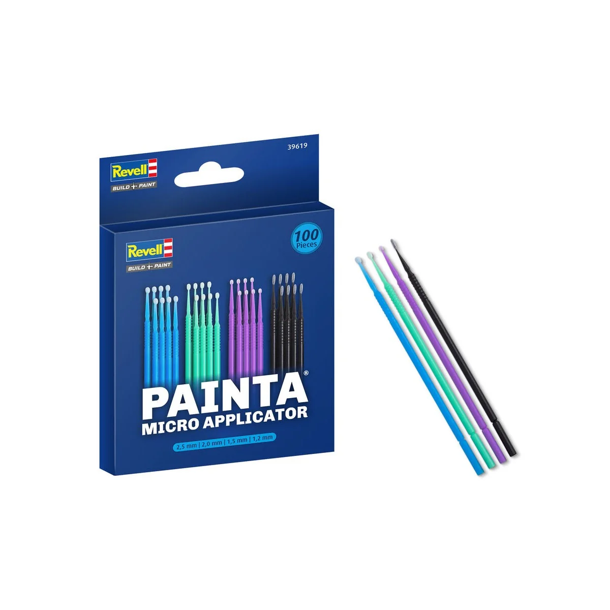 Micro Applicator / 100pcs / 2,5mm / 2,0mm / 1,5mm - Revell 39619