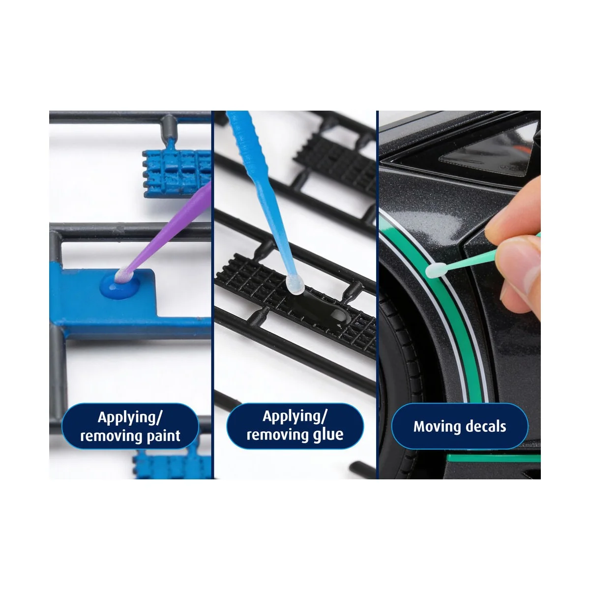 Micro Applicator / 100pcs / 2,5mm / 2,0mm / 1,5mm - Revell 39619