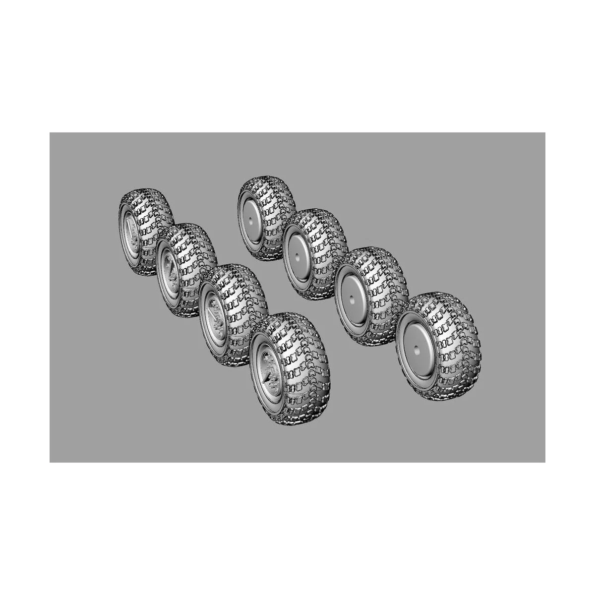 Wheels for 9K714 OKA (SS-23 Spider) for Hobby Boss, 1/72 - Hauler H...