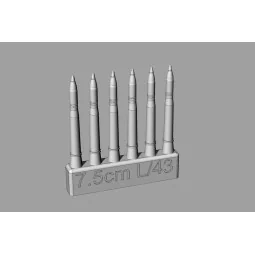 7, 5cm L/43 ammo for Pz.IV ausf.G/H/J, 1/72 - Hauler HLH72149