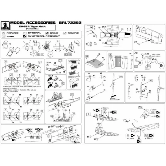 DH-82A Tiger Moth for AZmodel, 1/72 - Brengun BRL72292 DH-82A Tiger Moth for AZmodel, 1/72 - Brengun BRL72292