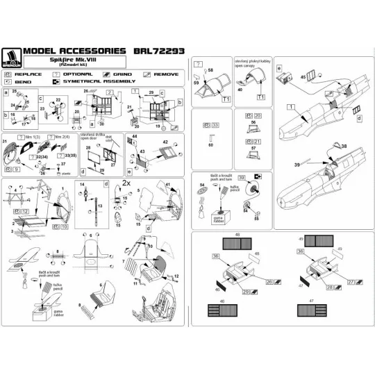 Spitfire Mk.VIII for AZmodel, 1/72 - Brengun BRL72293