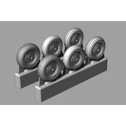 Spitfire 4 spoke wheels set (3 types of tires), 1/32 - Brengun BRL3...