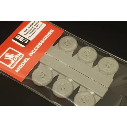 Spitfire 4 spoke wheels set (3 types of tires), 1/32 - Brengun BRL3...