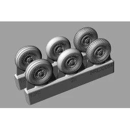 Spitfire 5 spoke wheels set (3 types of tires), 1/32 - Brengun BRL3...
