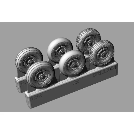 Spitfire 5 spoke wheels set (3 types of tires), 1/32 - Brengun BRL3...