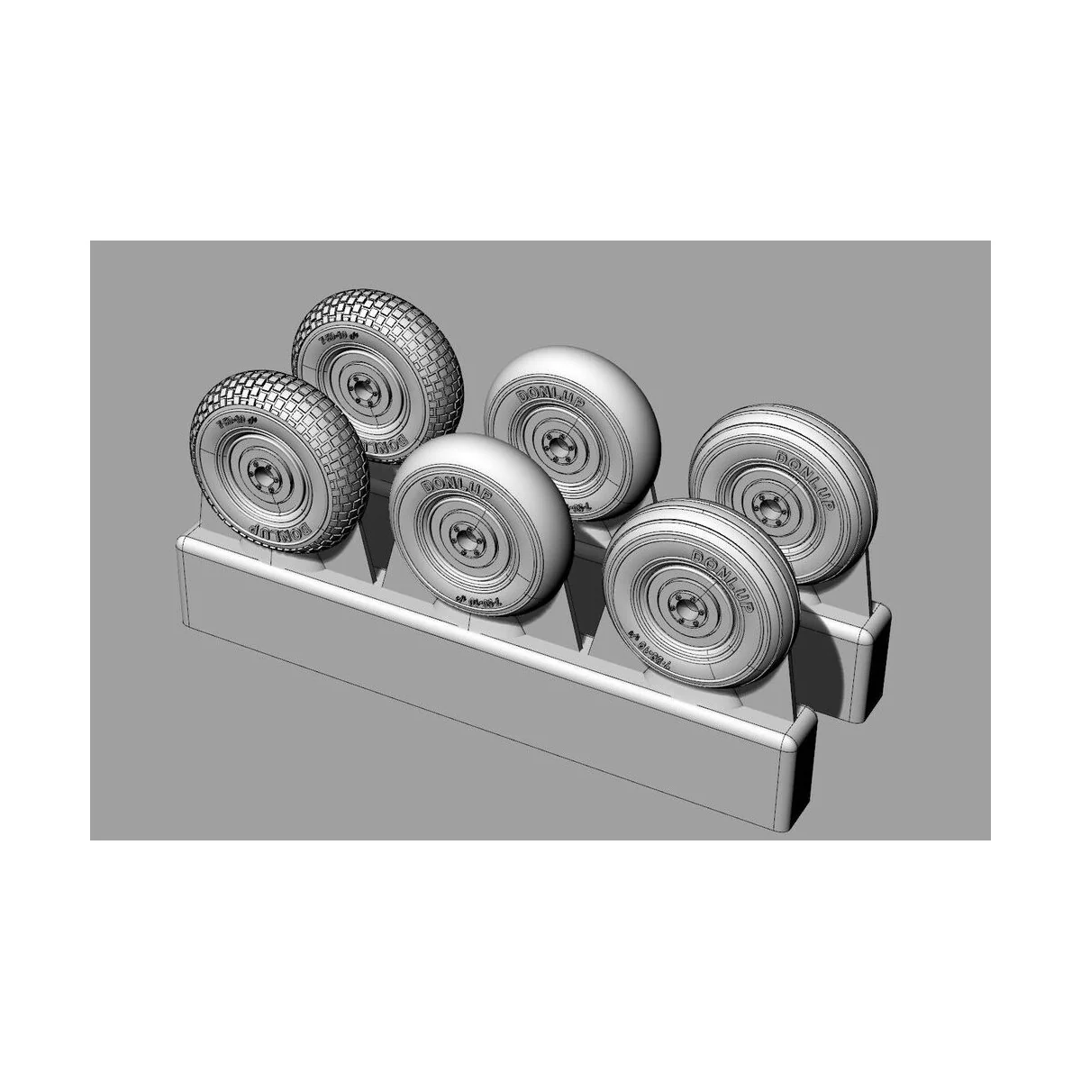 Spitfire 5 spoke wheels set (3 types of tires) - Brengun BRL32054