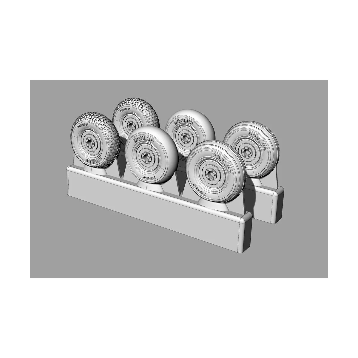 Spitfire 3 spoke wheels set (3 types of tires), 1/32 - Brengun BRL3...