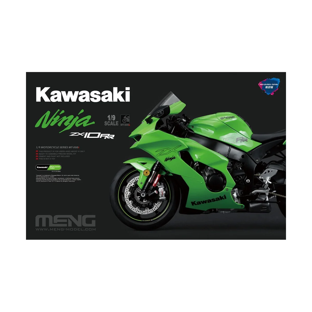 Kawasaki ZX-10RR (Pre-colored Edition), 1/9 - MENG-Model MT-008s