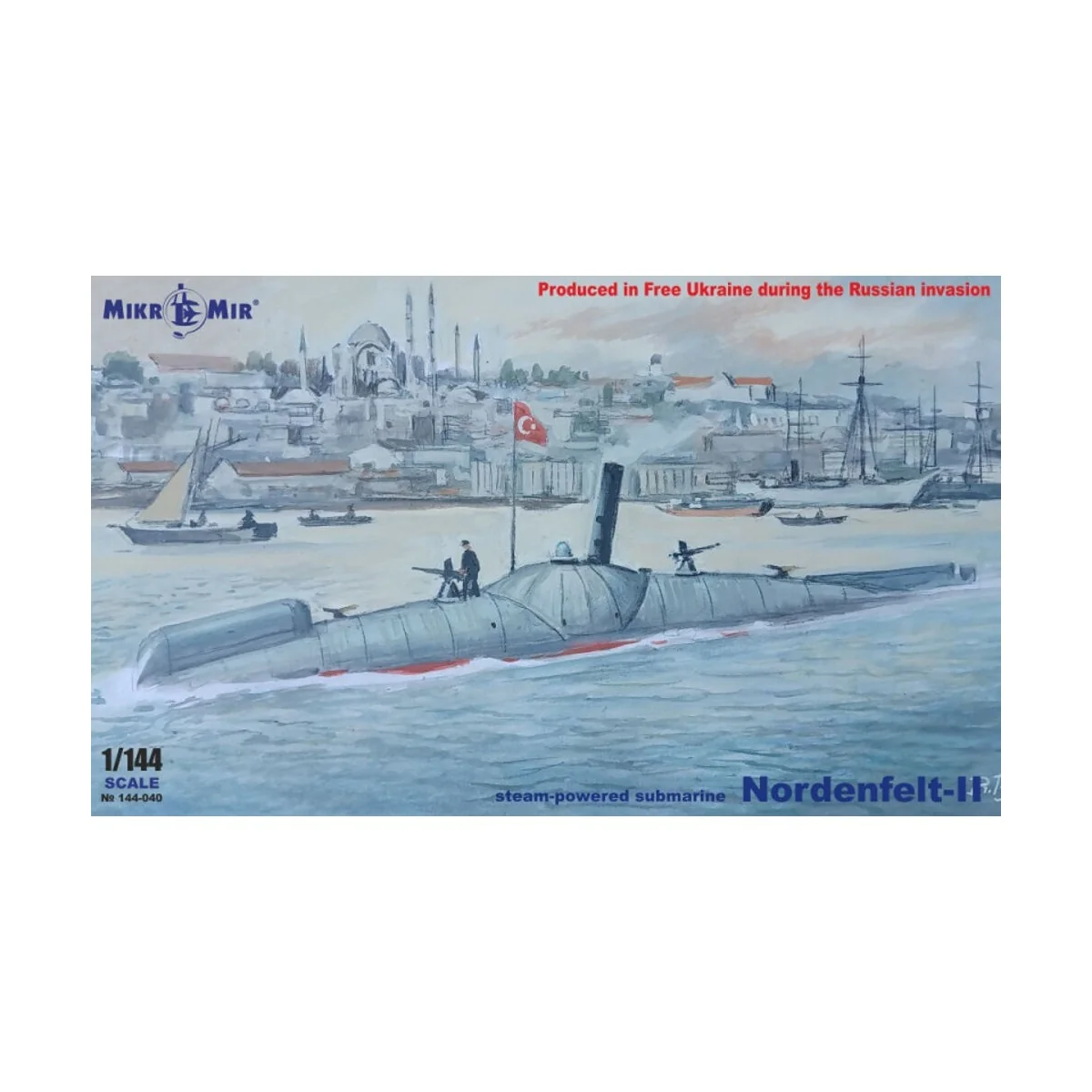 Nordenfeld II Turkish submarine, 1/144 - Micro Mir AMP MM144-040 Nordenfeld II Turkish submarine, 1/144 - Micro Mir AMP MM144-040