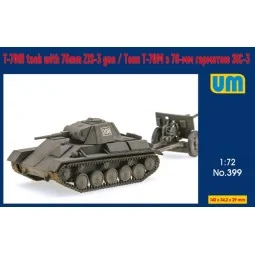 T-70M tank with 76mm ZIS-3 gun, 1/72 - Unimodels UM399