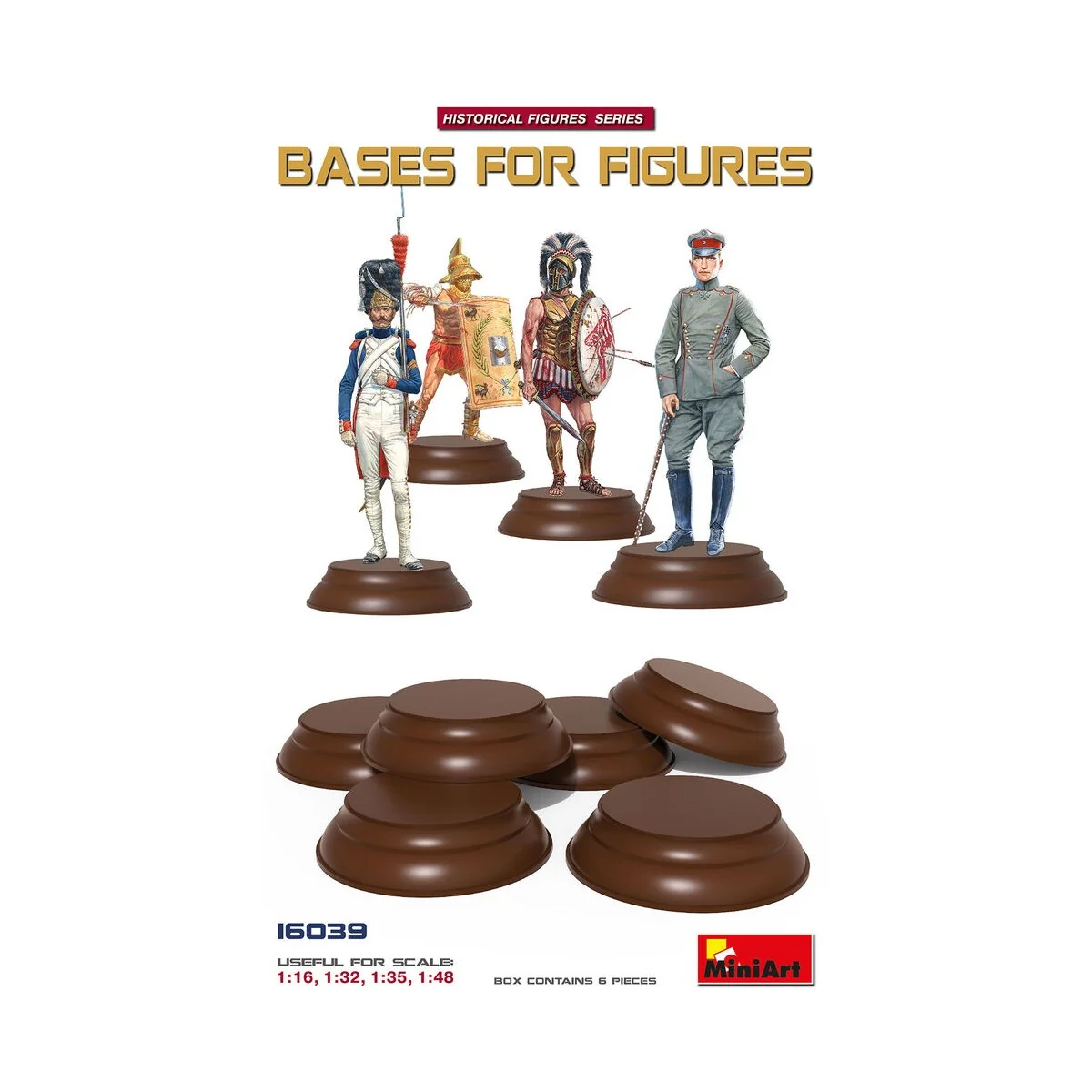 Bases for Figures 6 pc, 1/35 - MiniArt 16039 Bases for Figures 6 pc, 1/35 - MiniArt 16039