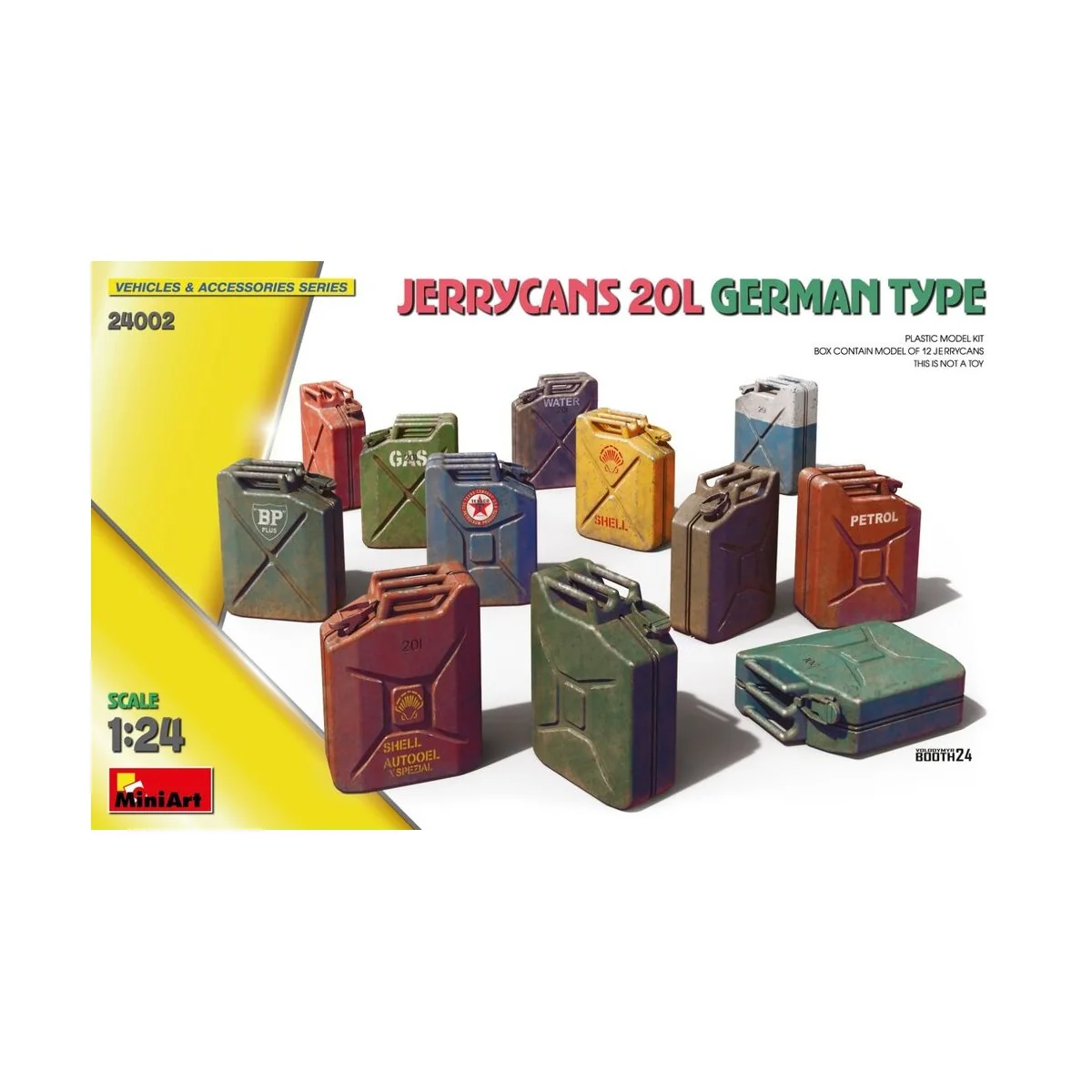 Jerrycans 20L German Type, 1/24 - MiniArt 24002