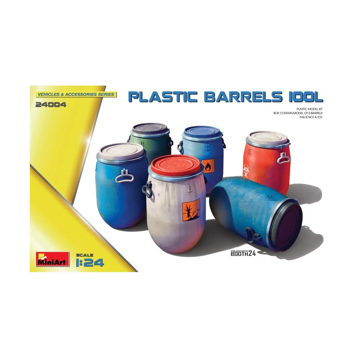 Plastic Barrels 100L, 1/24 - MiniArt 24004