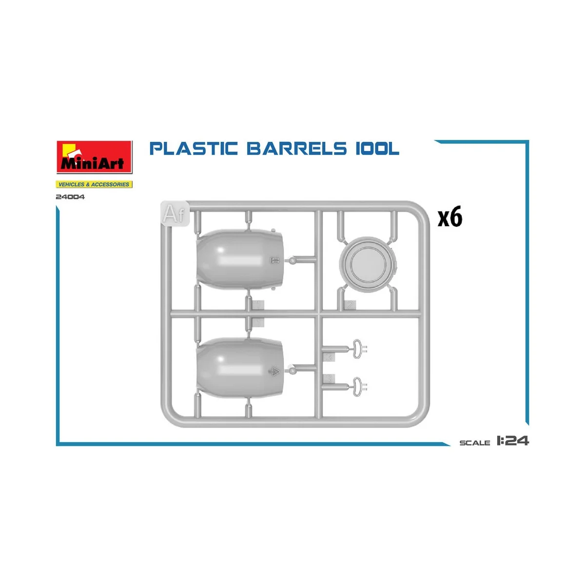 Plastic Barrels 100L, 1/24 - MiniArt 24004