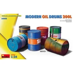 Modern Oil Drums 200L, 1/24 - MiniArt 24008