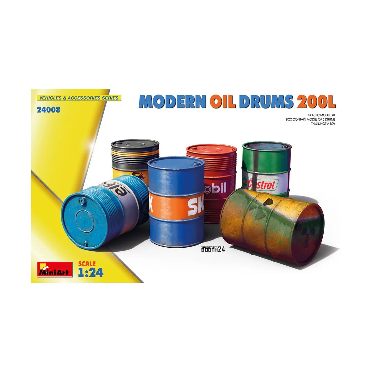 Modern Oil Drums 200L, 1/24 - MiniArt 24008 Modern Oil Drums 200L, 1/24 - MiniArt 24008