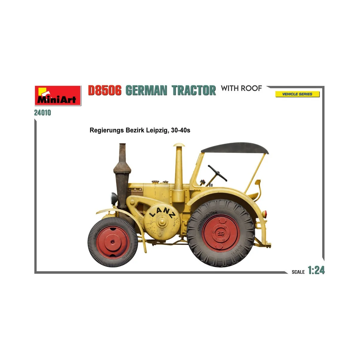 German Tractor D8506 w/Roof, 1/24 - MiniArt 24010