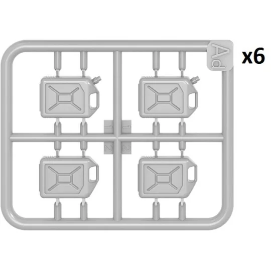 Plastic Cans 20L Set, 1/24 - MiniArt 24013 Plastic Cans 20L Set, 1/24 - MiniArt 24013